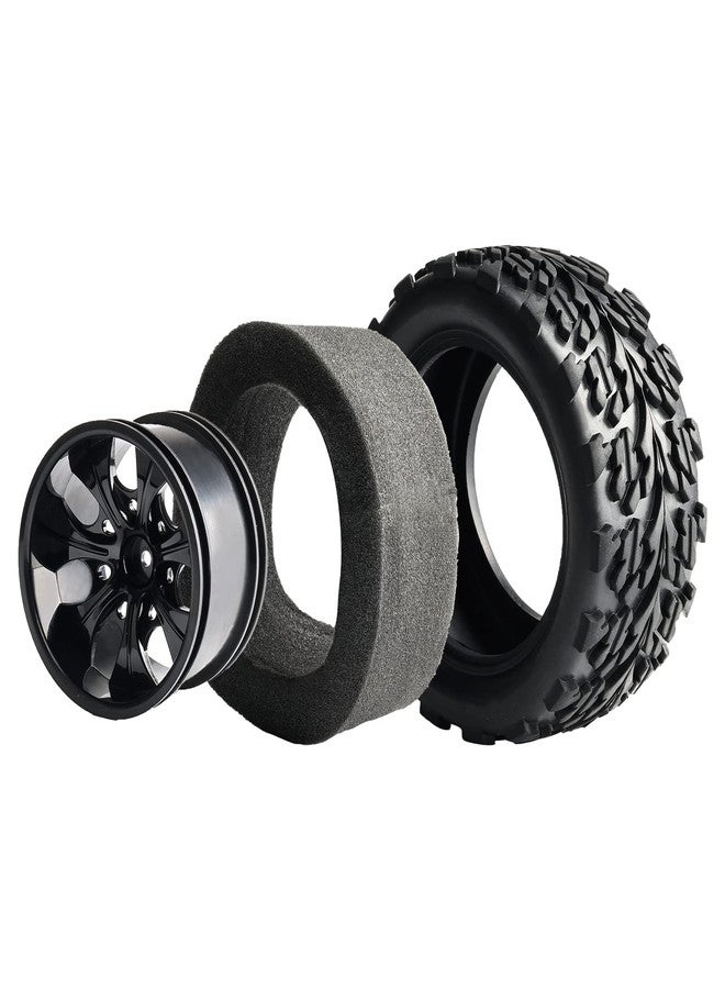 Rowiz RC Car Tires 1/10 Scale Accessories 12mm Hex RC Wheel and Tires Soft Rubber Offroad Tyre for 1/10 Monster Truck, 4 Pack - Image 3